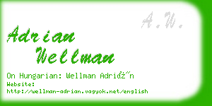 adrian wellman business card